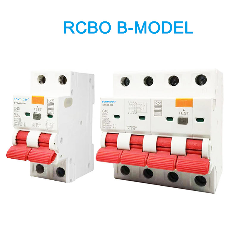 RCBO B model 2p 4p interrupt di circuitu residuale
